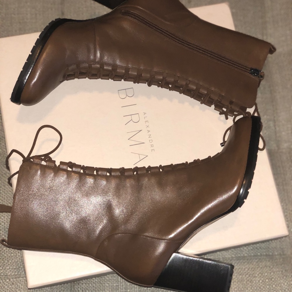 Alexandre Birman Caramel combat bootie